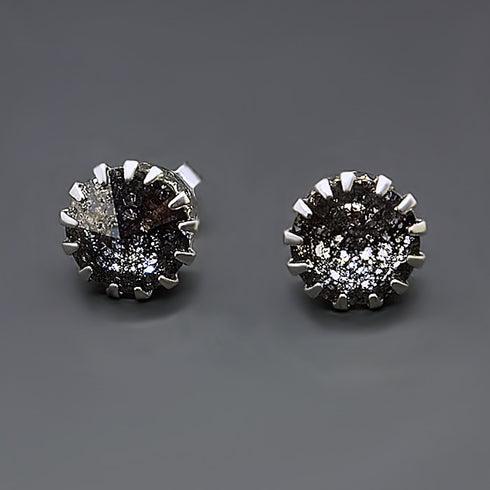 Auskari "Vintāžš VII (Black Patina)" ar Swarovski™ kristāliem